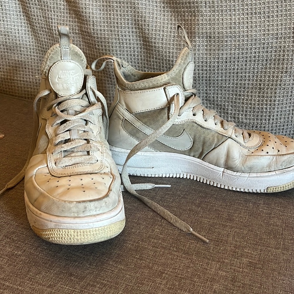 Nude Nike Air Force high tops